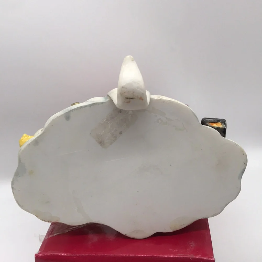 Vintage Heavy Resin Snowman Family Stocking Mantle Hanger 5”x 5” approx - Picture 7 of 12